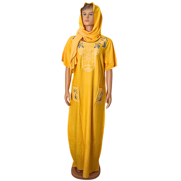 Robe + foulard Coumba Jaune...