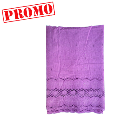 Voile brodé 5 yards mauve...