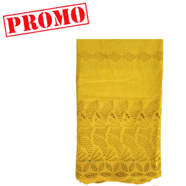 Voile brodé 5 yards jaune...