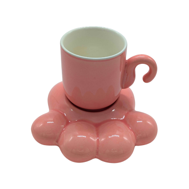 Ensemble Tasse + Soucoupe Rose