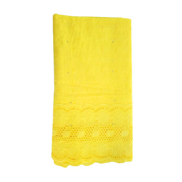 Voile brodé 5 yards jaune...