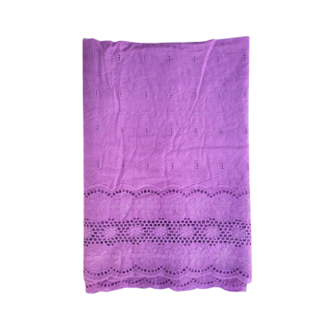 Voile brodé 5 yards mauve...