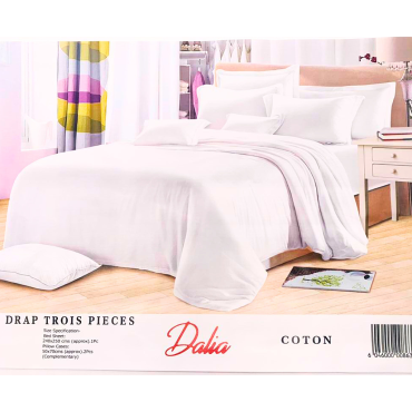 Drap DALIA trois pièces BLANC