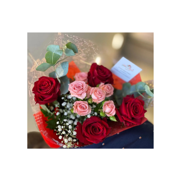 Bouquet de rose rouge et rose