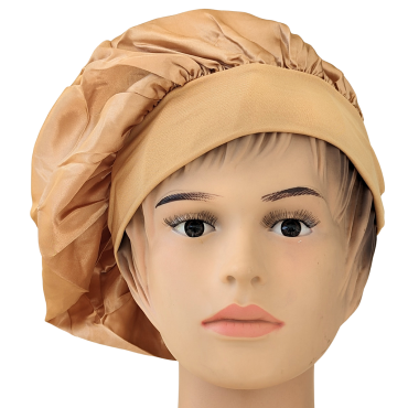 Bonnet en satin marron