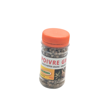 Poivre blanc grain - pot 60G