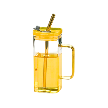 Tasse pipette en verre - jaune