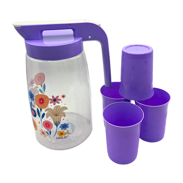 Carafe en melamine + 4...